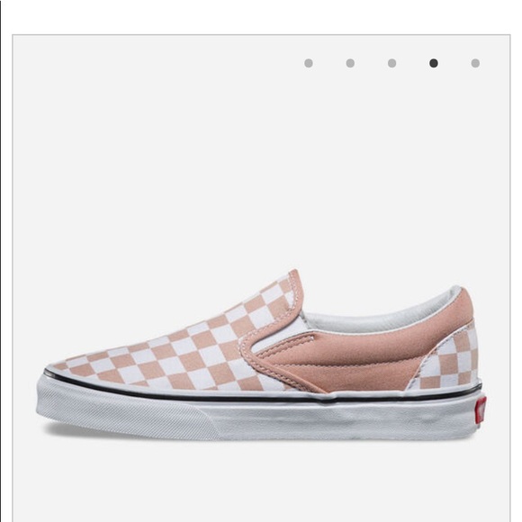 blush checkerboard vans